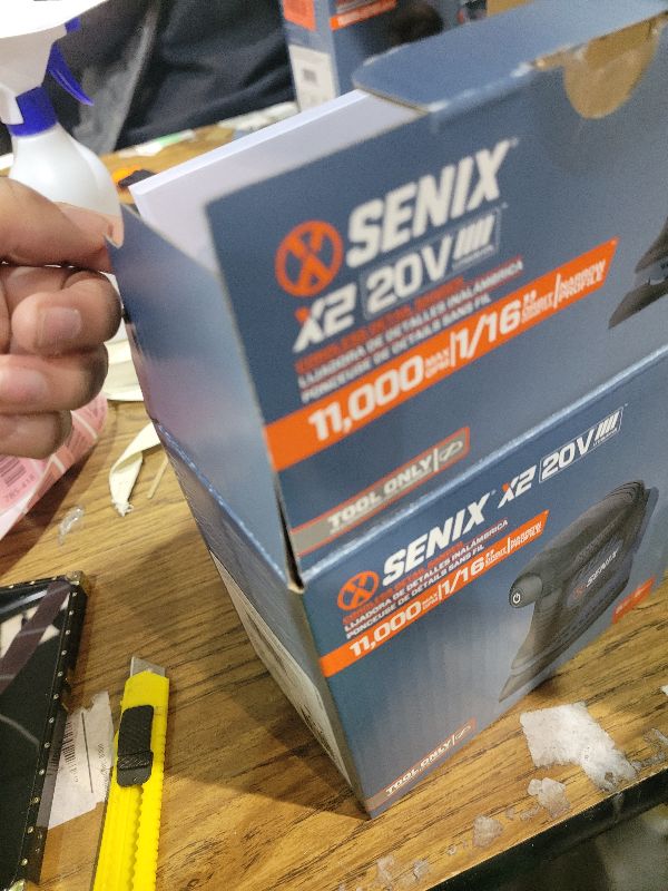 Photo 1 of SENIX 20V Cordless Detail Sander,Electric Hand-Sander with 11,000 OPM,Lightweight & Compact Design for Woodworking,Furniture,Drywall,Paint Removal(Tool Only,No Included Battery)