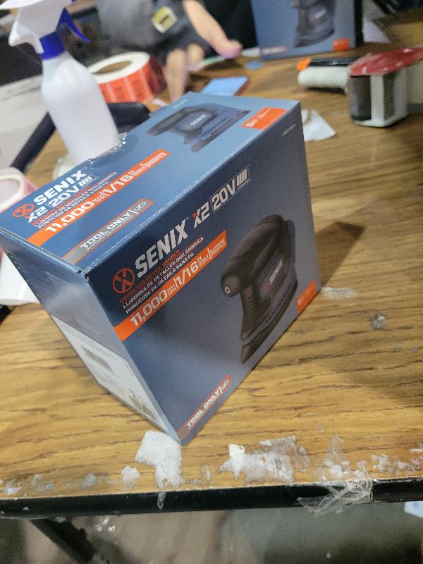 Photo 1 of SENIX 20V Cordless Detail Sander,Electric Hand-Sander with 11,000 OPM,Lightweight & Compact Design for Woodworking,Furniture,Drywall,Paint Removal(Tool Only,No Included Battery)