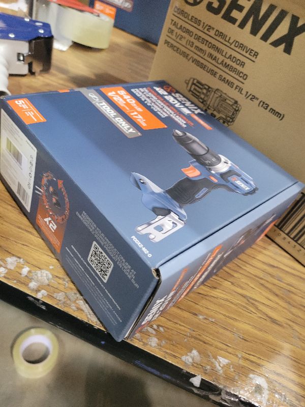 Photo 1 of SENIX 20V Max Cordless Drill/Driver Set, Power Tool Kit, Brushless Motor, 1/2-Inch, 2 Variable Speed,Tool Only (PDDX2-M2-0)