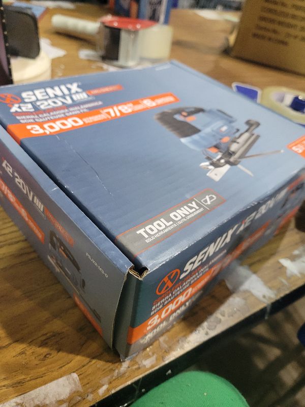 Photo 1 of SENIX 20V Max Cordless Jigsaw (Bare Tool Only), Jigsaw Cut Off Tool with Brushless Motor, 3000SPM, 6-Speed & 4-Orbital Settings, 45° Bevel Cuts, Includes Blades for Straight/Curved/Circular Cutting