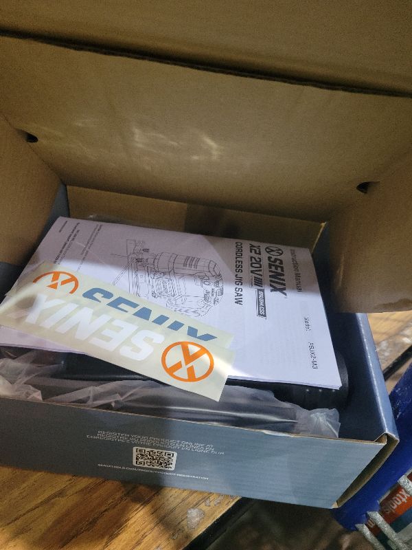 Photo 1 of SENIX 20V Max Cordless Jigsaw (Bare Tool Only), Jigsaw Cut Off Tool with Brushless Motor, 3000SPM, 6-Speed & 4-Orbital Settings, 45° Bevel Cuts, Includes Blades for Straight/Curved/Circular Cutting