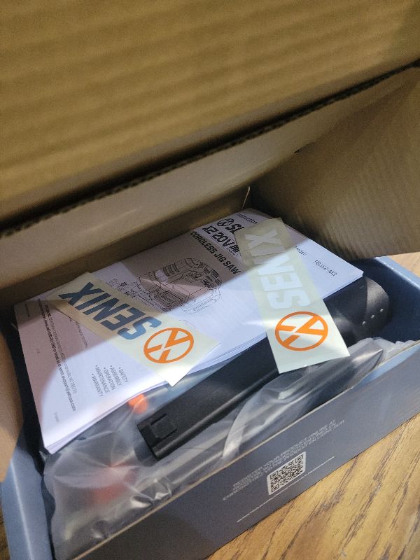 Photo 1 of SENIX 20V Max Cordless Jigsaw (Bare Tool Only), Jigsaw Cut Off Tool with Brushless Motor, 3000SPM, 6-Speed & 4-Orbital Settings, 45° Bevel Cuts, Includes Blades for Straight/Curved/Circular Cutting