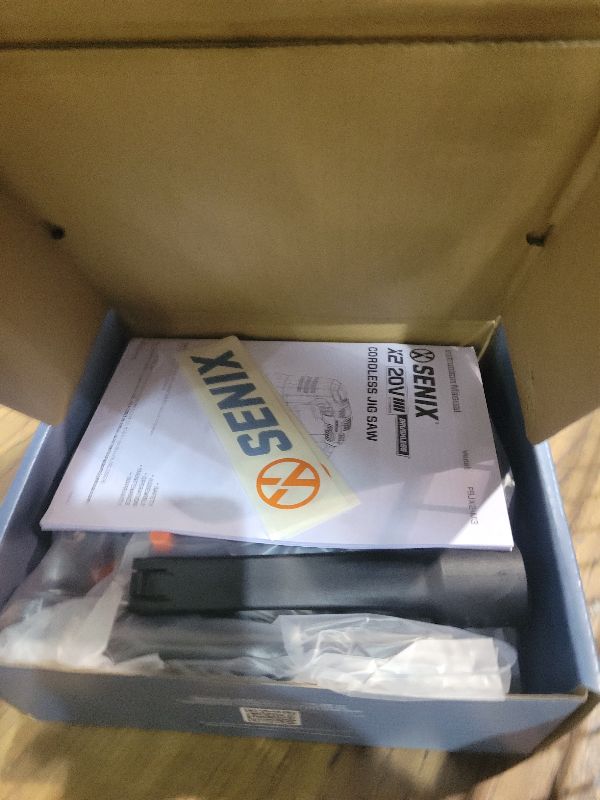 Photo 1 of SENIX 20V Max Cordless Jigsaw (Bare Tool Only), Jigsaw Cut Off Tool with Brushless Motor, 3000SPM, 6-Speed & 4-Orbital Settings, 45° Bevel Cuts, Includes Blades for Straight/Curved/Circular Cutting