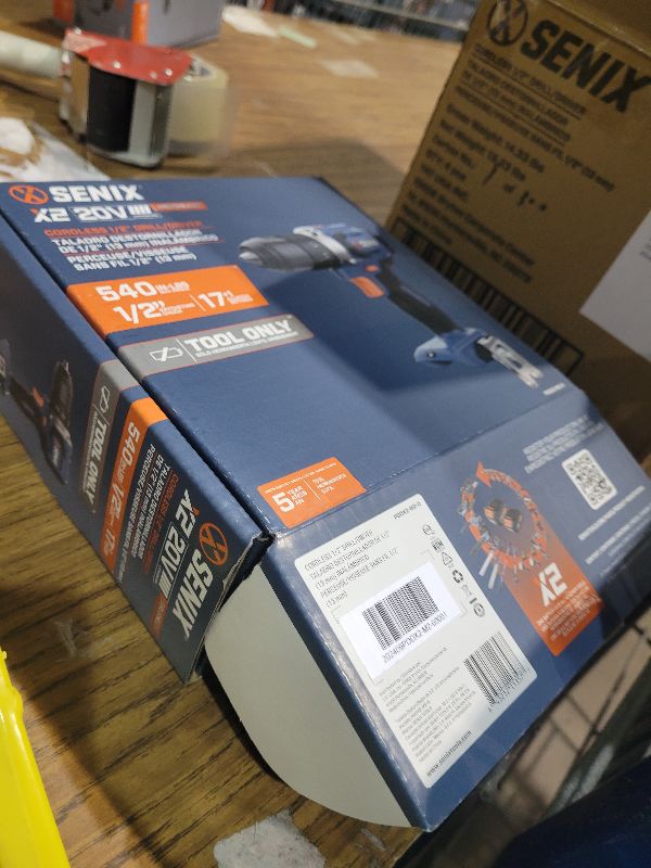 Photo 1 of SENIX 20V Max Cordless Drill/Driver Set, Power Tool Kit, Brushless Motor, 1/2-Inch, 2 Variable Speed,Tool Only (PDDX2-M2-0)