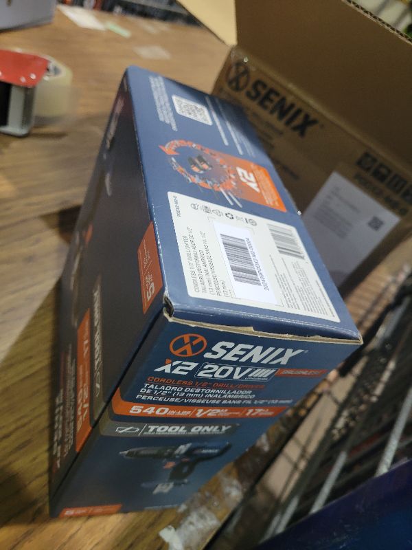 Photo 1 of SENIX 20V Max Cordless Drill/Driver Set, Power Tool Kit, Brushless Motor, 1/2-Inch, 2 Variable Speed,Tool Only (PDDX2-M2-0)