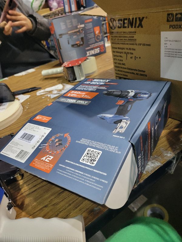 Photo 1 of SENIX 20V Max Cordless Drill/Driver Set, Power Tool Kit, Brushless Motor, 1/2-Inch, 2 Variable Speed,Tool Only (PDDX2-M2-0)