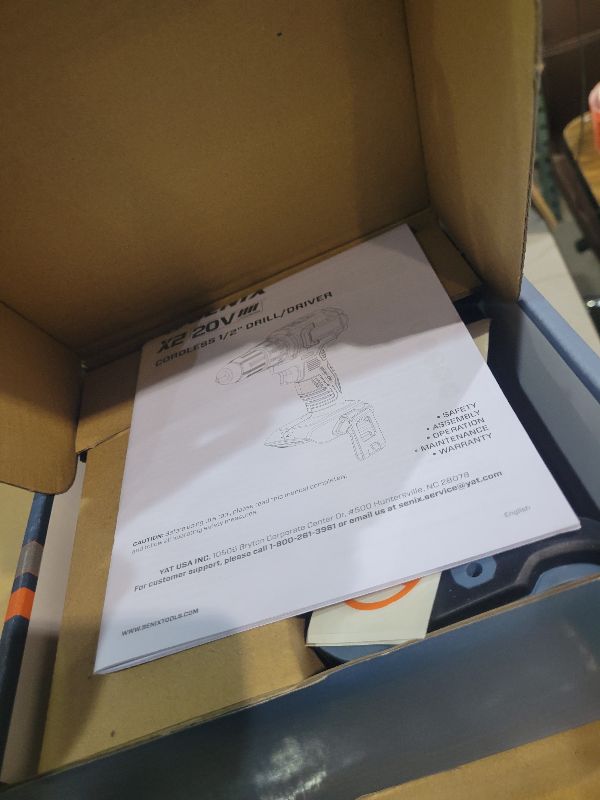 Photo 1 of SENIX 20V Max Cordless Drill/Driver Set, Power Tool Kit, Brushless Motor, 1/2-Inch, 2 Variable Speed,Tool Only (PDDX2-M2-0)