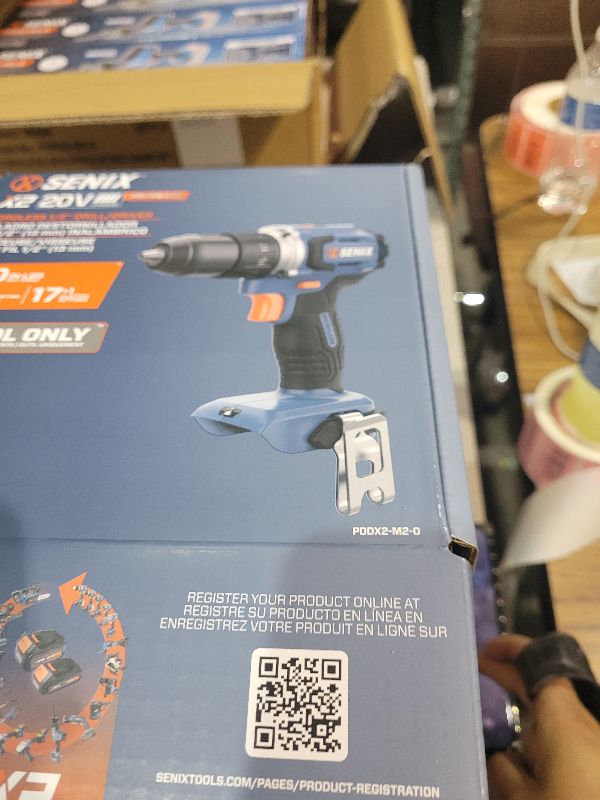 Photo 1 of SENIX 20V Max Cordless Drill/Driver Set, Power Tool Kit, Brushless Motor, 1/2-Inch, 2 Variable Speed,Tool Only (PDDX2-M2-0)