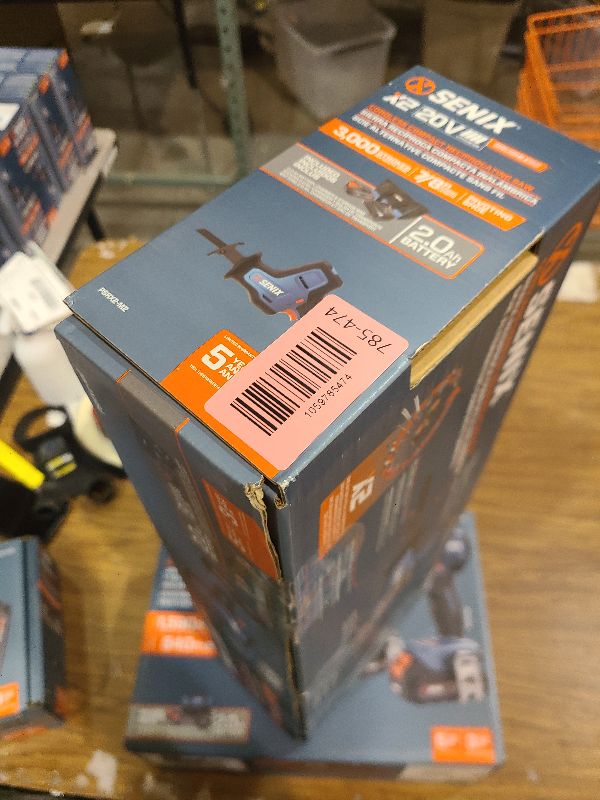 Photo 1 of SENIX PSRX2-M2-0 X2 20 Volt Max* 7/8-Inch Compact Reciprocating Saw Power Tool Set, Variable Speed, 3000 SPM Max, Tool-Less Blade Clamp, 3-Mode LED Light, Tool Only, Battery Not Included