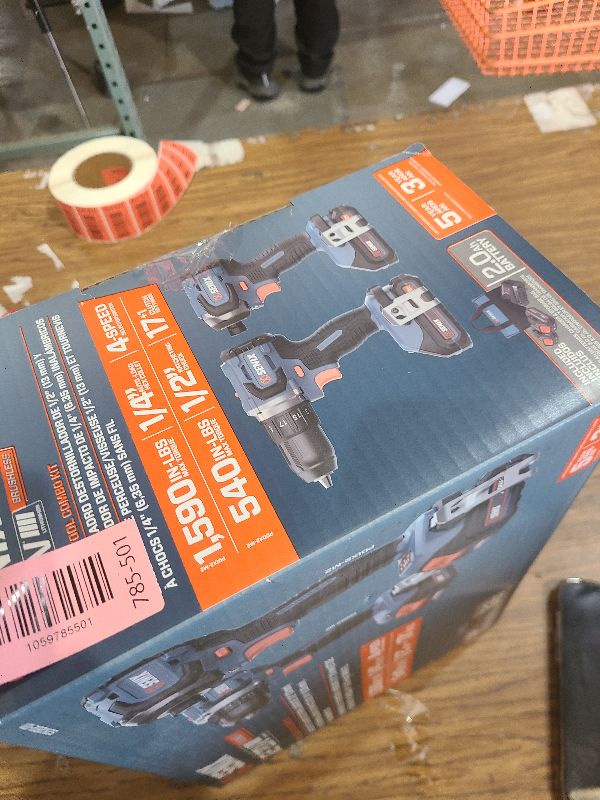 Photo 1 of SENIX X2 20 Volt Max* 2-Piece Cordless Power Tool Kit with Battery Powered 1/2-Inch Drill Driver and 1/4-Inch Impact Driver, Includes Storage Bag, 2 2.0 Ah Batteries & Charger (S2K2B2-01)