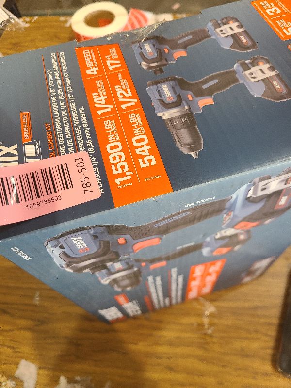 Photo 1 of SENIX X2 20 Volt Max* 2-Piece Cordless Power Tool Kit with Battery Powered 1/2-Inch Drill Driver and 1/4-Inch Impact Driver, Includes Storage Bag, 2 2.0 Ah Batteries & Charger (S2K2B2-01)
