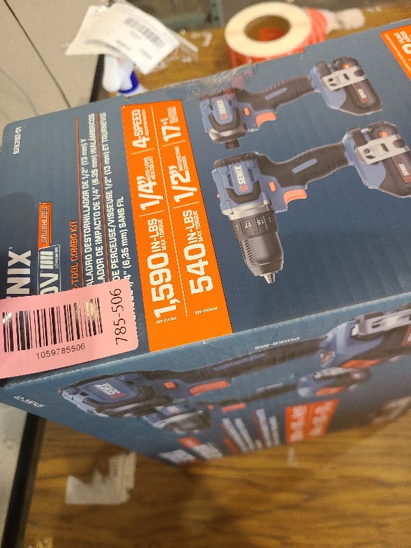 Photo 1 of SENIX X2 20 Volt Max* 2-Piece Cordless Power Tool Kit with Battery Powered 1/2-Inch Drill Driver and 1/4-Inch Impact Driver, Includes Storage Bag, 2 2.0 Ah Batteries & Charger (S2K2B2-01)