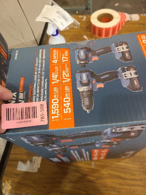 Photo 1 of SENIX X2 20 Volt Max* 2-Piece Cordless Power Tool Kit with Battery Powered 1/2-Inch Drill Driver and 1/4-Inch Impact Driver, Includes Storage Bag, 2 2.0 Ah Batteries & Charger (S2K2B2-01)