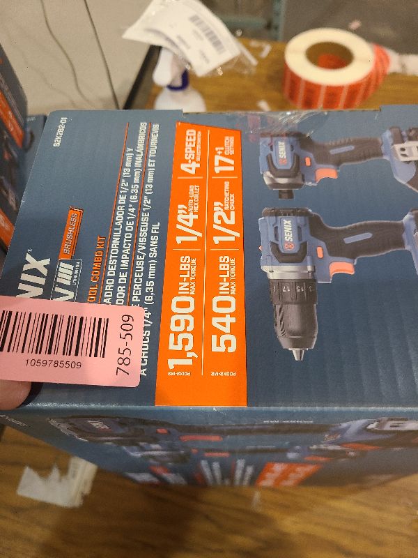 Photo 1 of SENIX X2 20 Volt Max* 2-Piece Cordless Power Tool Kit with Battery Powered 1/2-Inch Drill Driver and 1/4-Inch Impact Driver, Includes Storage Bag, 2 2.0 Ah Batteries & Charger (S2K2B2-01)