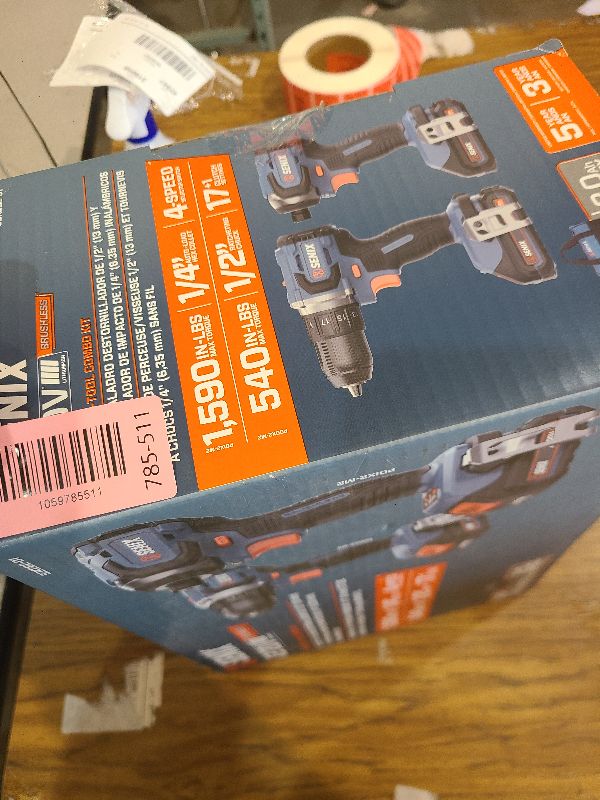 Photo 1 of SENIX X2 20 Volt Max* 2-Piece Cordless Power Tool Kit with Battery Powered 1/2-Inch Drill Driver and 1/4-Inch Impact Driver, Includes Storage Bag, 2 2.0 Ah Batteries & Charger (S2K2B2-01)