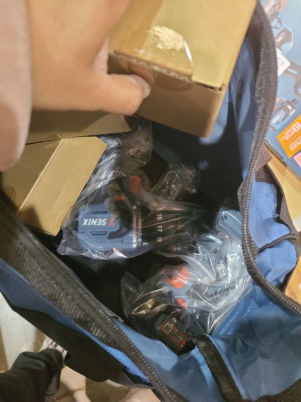 Photo 1 of SENIX X2 20 Volt Max* 2-Piece Cordless Power Tool Kit with Battery Powered 1/2-Inch Drill Driver and 1/4-Inch Impact Driver, Includes Storage Bag, 2 2.0 Ah Batteries & Charger (S2K2B2-01)