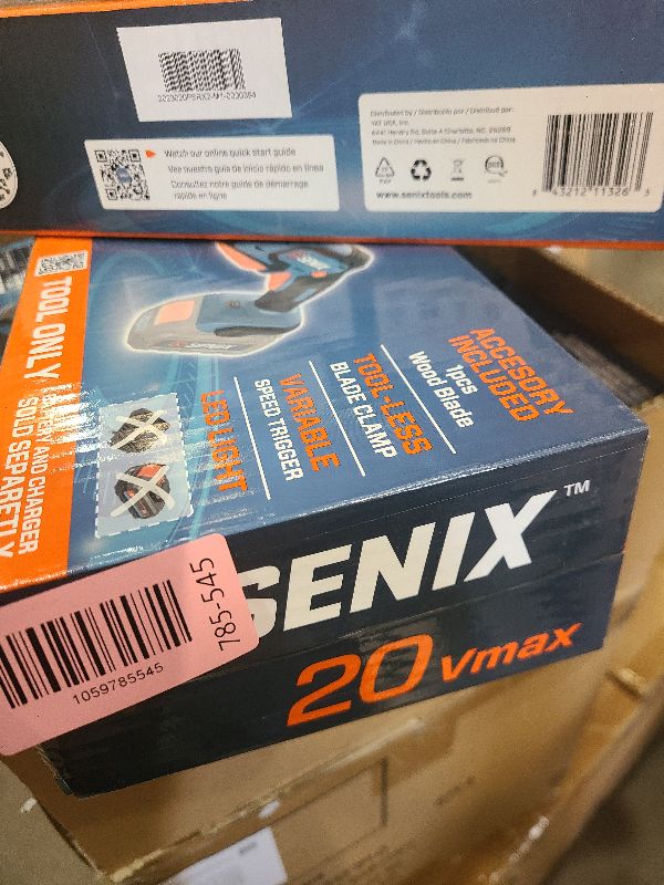 Photo 1 of SENIX PSRX2-M1-0 X2 20 Volt Max* 1/2-Inch Compact Reciprocating Saw, Variable Speed, 2800 SPM Max, Tool-Less Blade Clamp, 3-Mode LED Light, Tool Only, Battery Not Included