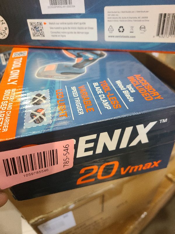Photo 1 of SENIX PSRX2-M1-0 X2 20 Volt Max* 1/2-Inch Compact Reciprocating Saw, Variable Speed, 2800 SPM Max, Tool-Less Blade Clamp, 3-Mode LED Light, Tool Only, Battery Not Included