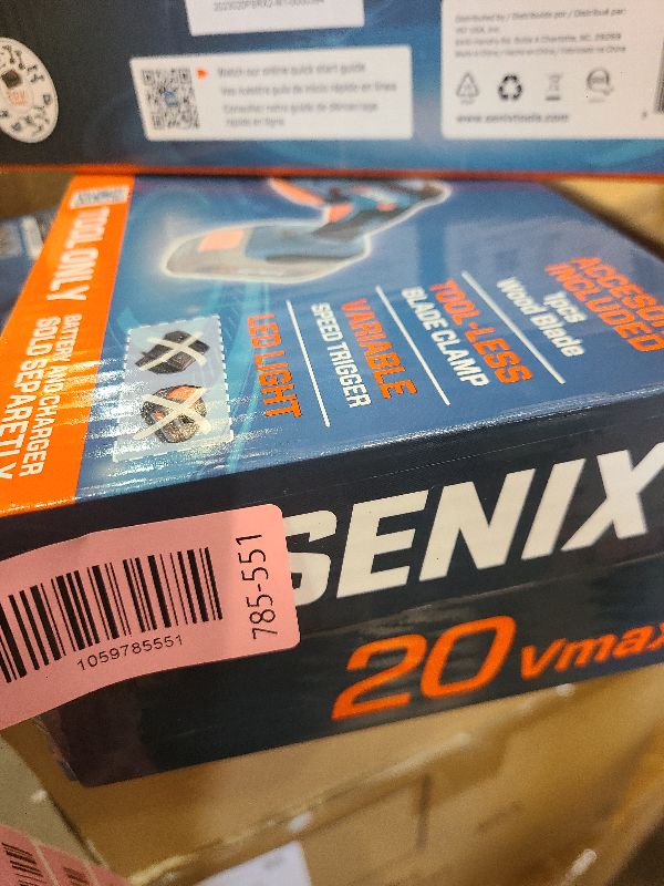 Photo 1 of SENIX PSRX2-M1-0 X2 20 Volt Max* 1/2-Inch Compact Reciprocating Saw, Variable Speed, 2800 SPM Max, Tool-Less Blade Clamp, 3-Mode LED Light, Tool Only, Battery Not Included