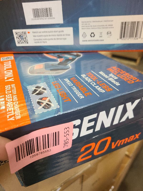 Photo 1 of SENIX PSRX2-M1-0 X2 20 Volt Max* 1/2-Inch Compact Reciprocating Saw, Variable Speed, 2800 SPM Max, Tool-Less Blade Clamp, 3-Mode LED Light, Tool Only, Battery Not Included