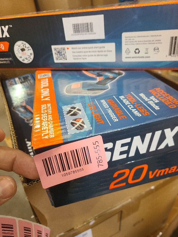 Photo 1 of SENIX PSRX2-M1-0 X2 20 Volt Max* 1/2-Inch Compact Reciprocating Saw, Variable Speed, 2800 SPM Max, Tool-Less Blade Clamp, 3-Mode LED Light, Tool Only, Battery Not Included