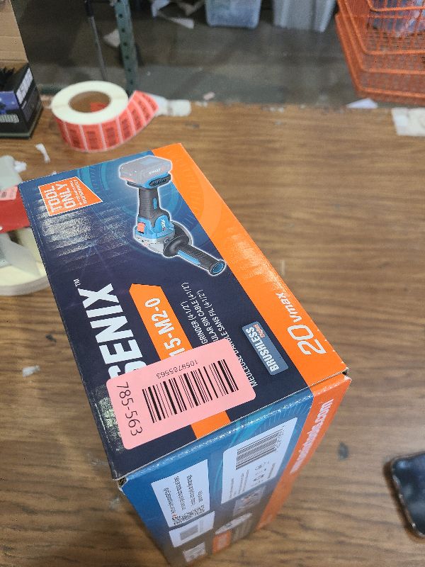 Photo 1 of SENIX PAX2115-M2-0 X2 20 Volt Max* 4-1/2-Inch Brushless Angle Grinder Tool, 8500 RPM Max, 3-Position Auxiliary Handle, Spring-Loaded Safety Slide Switch, Tool Only, Battery Not Included