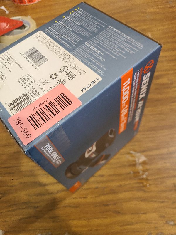 Photo 1 of SENIX 20V Random Orbit Sander,5 Inch Power Palm Electric with 3 Speed Modes,Dust Collection Bag,3 Pcs Sandpaper Sheets for Woodworking w/Safety Glasses(Tool Only,No Battery)