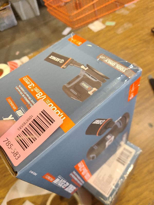 Photo 1 of SENIX 20V Random Orbit Sander,5 Inch Power Palm Electric with 3 Speed Modes,Dust Collection Bag,3 Pcs Sandpaper Sheets for Woodworking w/Safety Glasses(Tool Only,No Battery)