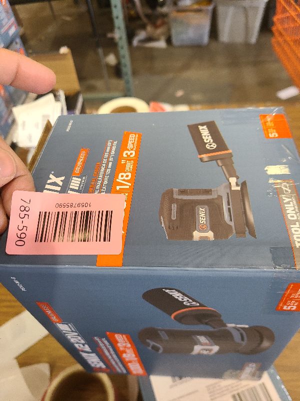 Photo 1 of SENIX 20V Random Orbit Sander,5 Inch Power Palm Electric with 3 Speed Modes,Dust Collection Bag,3 Pcs Sandpaper Sheets for Woodworking w/Safety Glasses(Tool Only,No Battery)