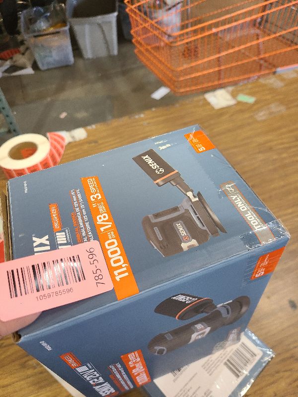 Photo 1 of SENIX 20V Random Orbit Sander,5 Inch Power Palm Electric with 3 Speed Modes,Dust Collection Bag,3 Pcs Sandpaper Sheets for Woodworking w/Safety Glasses(Tool Only,No Battery)