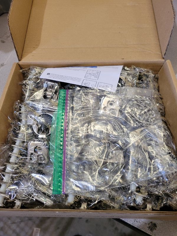 Photo 1 of 60 Pack 30 Pair 1 inch Overlay Soft Close Hinges for Kitchen Cabinet Hinges Satin Nickel Hidden Hinges Stainless Steel Concealed Hinge self Closing