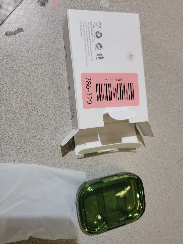 Photo 1 of 2 Pack 3 Compartment Small Pill Box, Moisture Proof Case, Travel Organizer for Pocket Purse, Daily Portable Medicine Vitamin Container, Fish Oil and Supplement Storage