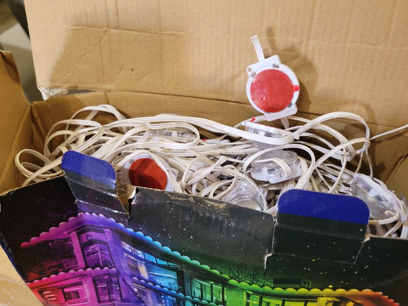 Photo 1 of 200FT Permanent Outdoor Lights for House,Waterproof Smart RGB LED Eaves Lights?permanent outdoor lights with App/Remote Control,Music synchronisation?for House,Halloween,Roof,Christmas Decorations