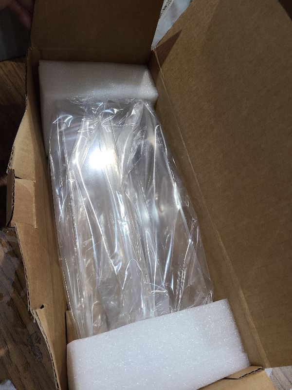 Photo 1 of 2Pcs Acrylic Flower Vase Rectangular Clear Acrylic Modern Vases- Total 24 Inches Long Rectangular Floral Centerpiece Low Decoration Vase for Dining Table Halloween Party Decor Wedding?24Holes?