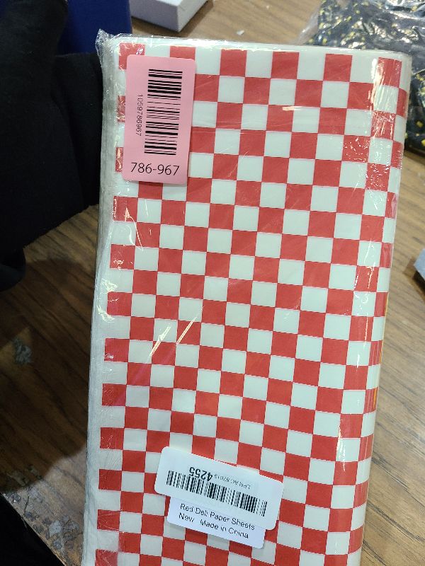 Photo 1 of 100pcs Deli Paper Sheets 12x12", Premium Food Basket Liners, Grease Resistant Wax Paper Sheets for Food, Classic Checkered Sandwich Wrapping Paper for Party, Festival and Outdoors, JIRNGLA