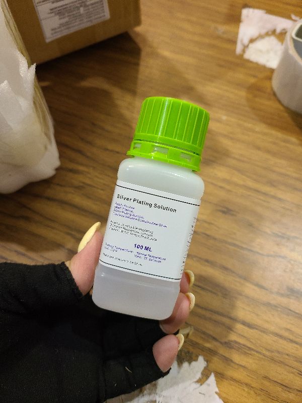 Photo 1 of #DONTPLUCKITUP 100ml Silver Bath Plating Solution for Brass, Copper and Bronze Surface Worn Silvery Contain Real Silver