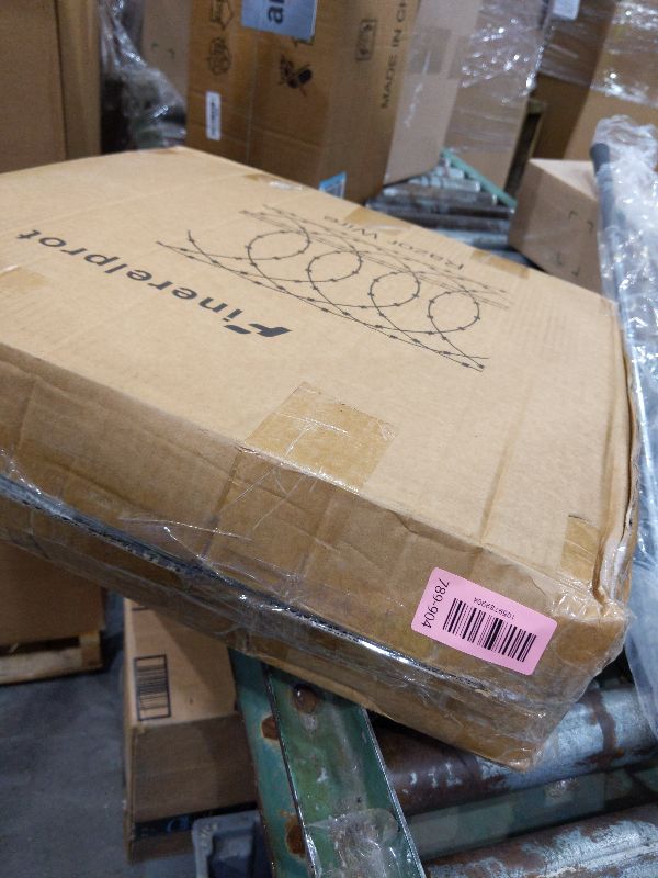 Photo 1 of 296ft Razor Wire 6 Rolls, Silver Razor Fencing, Galvanized Concertina Wire with Pliers Gloves Warning Sign for Garden Farm Factory Security