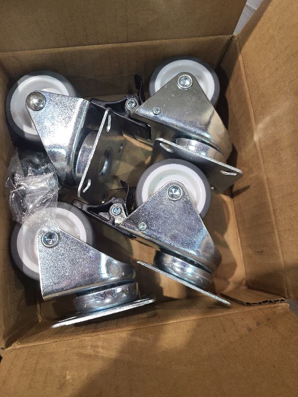 Photo 1 of 2 inch Swivel Caster Wheels Set of 4 Total Capacity 880 lbs Heavy Duty Casters for Furniture No Noise TPR Wheels with Screws