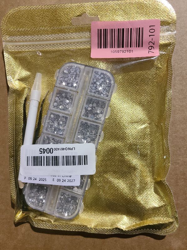 Photo 1 of 6100Pcs Resin Rhinestones for Crafting w, 1 Box Flatback Crystals Diamond (Clear) for Bedazzling Crafts DIY Nail Art Non Hotfix Gems for Clothing Shoes Tumblers
