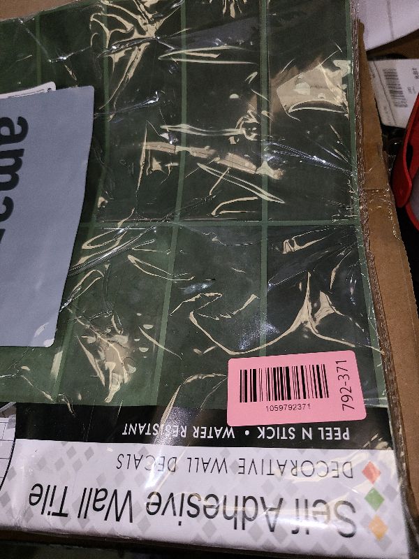 Photo 1 of 10-Pack Green Peel and Stick Backsplash Tiles for Kitchen & Bathroom, 12"x12" Self-Adhesive Waterproof Vinyl Wall Tile