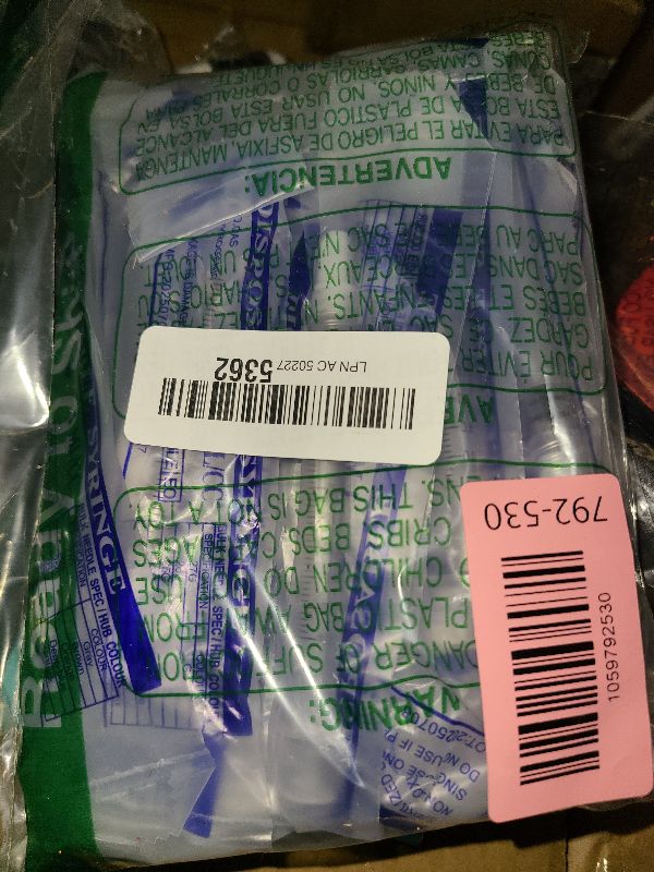 Photo 1 of 1ml Luer Lock Syringe without Needle - 1cc Plastic Syringes, Sterile, Individually Sealed, Pack of 30