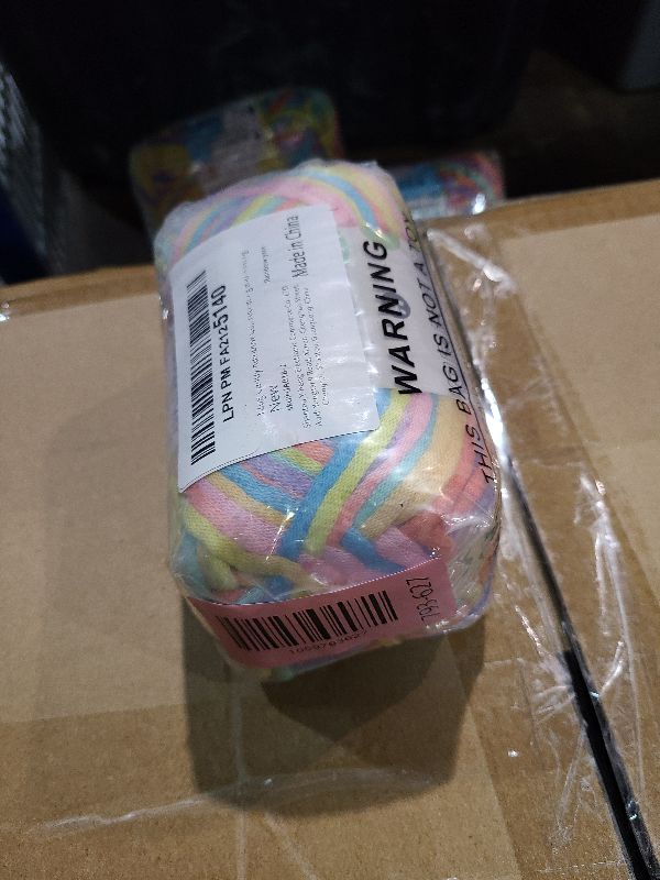Photo 1 of 120g Candy Color Yarn for Crocheting and Knitting; Rainbow Yarn for Beginners with Easy-to-See Stitches;Worsted-Weight Medium #4;Yarn for Beginners Crochet Kit Making