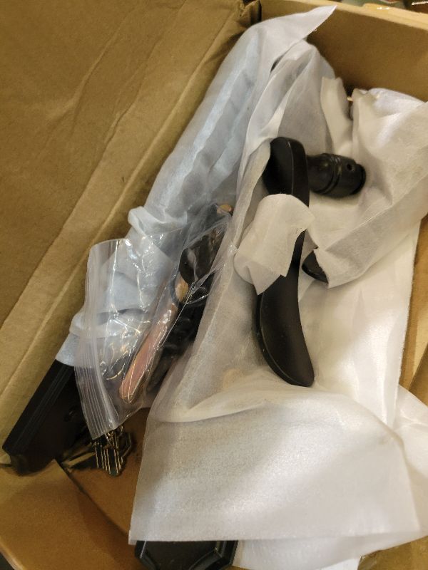 Photo 1 of 10" Arch Keyed MPL Hinged Patio Door Active Handleset Trim Compatible with Ashland, Marvin, Milgard & Jeld-Wen French Doors, 3-5/8" Handle PZ, 7-1/4" H.C., Non-Handed, Matte Black