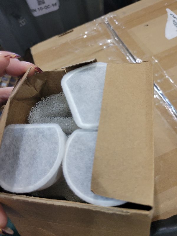 Photo 1 of 16 Pack Cat Water Fountain Filters Replacement, 8 Carbon Filters and 8 Foam Sponge Pre-Filter Fit for Multiple Ceramic and Stainless Steel Pet Fountains