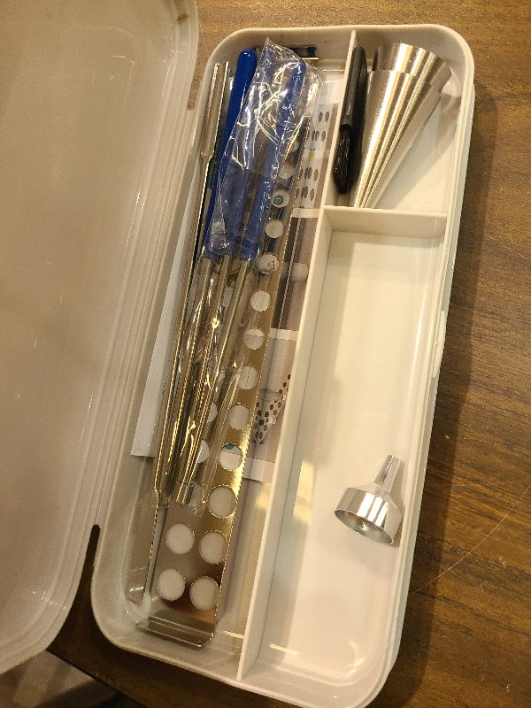 Photo 1 of 16Pcs Filling Tools Kit - Short Stem Funnels Home & Lab Supplies with Empty Tray and Spoon Scoops Spatula Tamper Quickly Maker All Size # 000 00 0 1 2 3 4 5 Funnel ?16Pcs