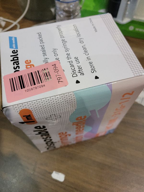 Photo 1 of 1mL Syringe 31G 1/2 Inch, Individually Wrapped, Pack of 100