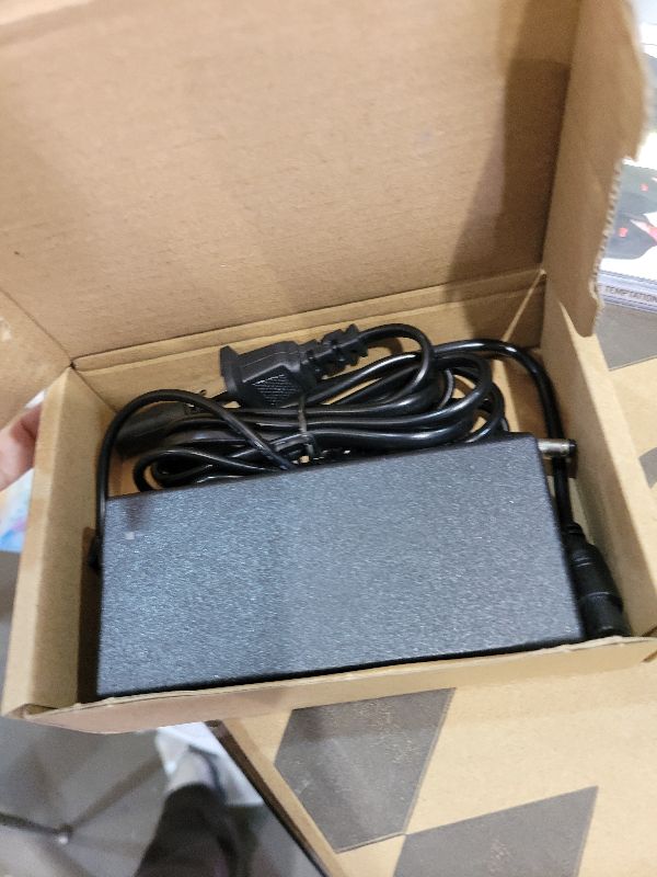 Photo 1 of 42V 2A Charger for Scooter 36V Lithium Battery, Smart Power Supply for 36 Volt Li-on (8mm 3-Prong and 5.5mm DC Connector)