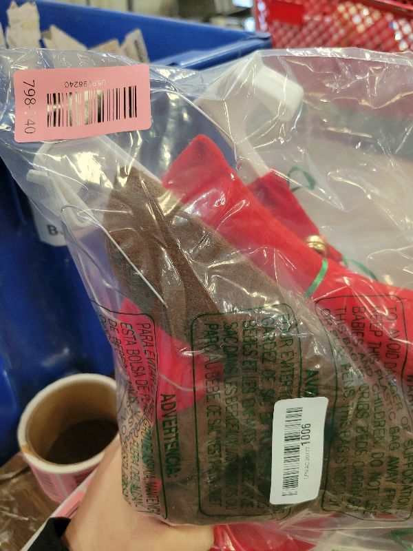 Photo 1 of ?Christmas Reindeer Antlers Car Kit – 2 Set Plush Rudolf with Jingle Bells & Red Nose, Easy-Install for SUV/Truck/Car (Brown and red)?