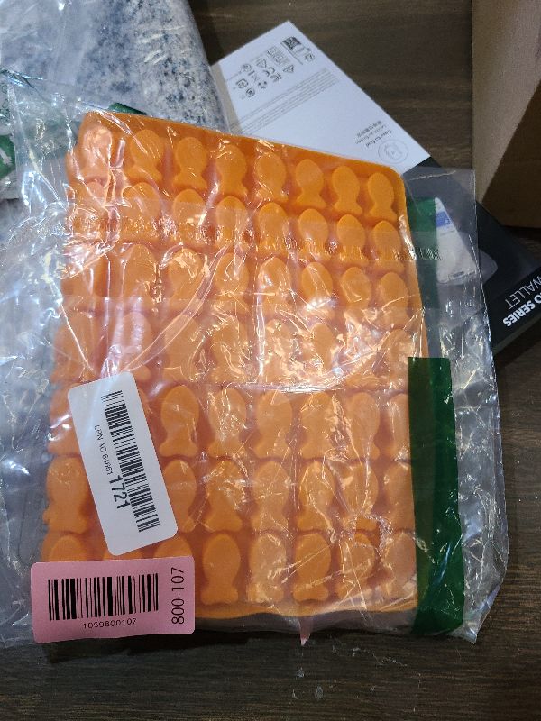 Photo 1 of 112 Cavity Silicone Molds Mini Fish Shaped Dog Treats Mold Non-stick Chocolate Molds for Baking and Freezing Candy, Biscuits, Ice Cubes