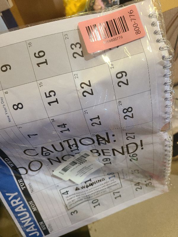 Photo 1 of 2026 Wall Calendar - 2 Month Wall Calendar 2026 Display (Folded in a Month), 17.6" x 11.3", Jan. 2026 - Dec. 2026, Calendar 2026 - Blue